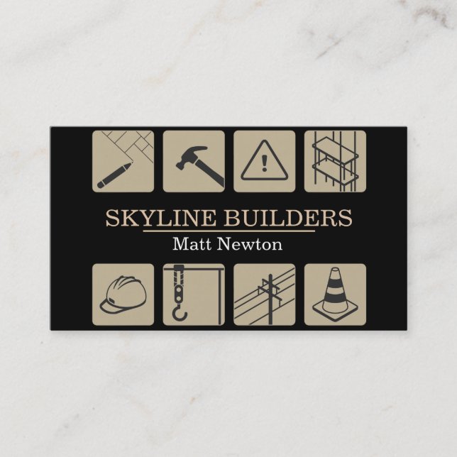 Cartão De Visita Construtor Manager Construtor Contratante Geral (Frente)