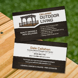 Cartão De Visita Construtor Profissional de Decks e Pátios
