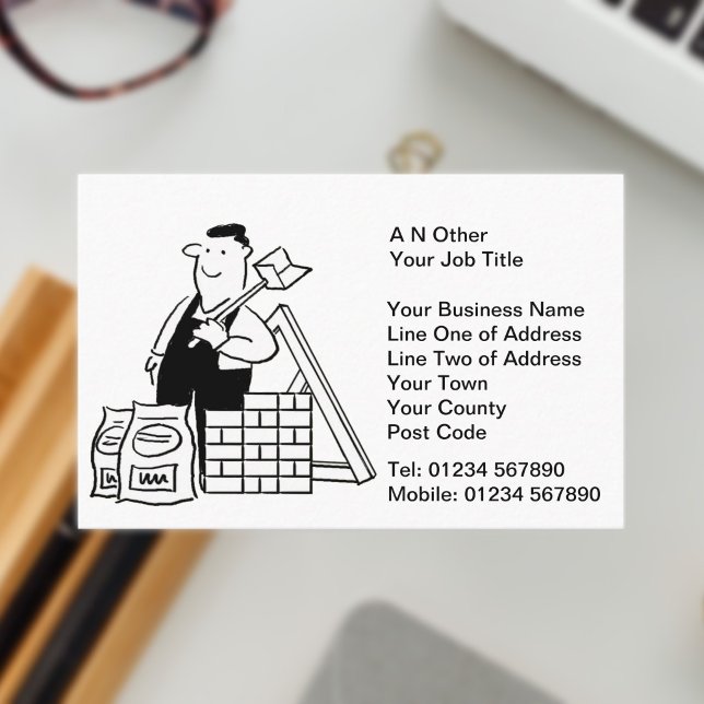 Cartão De Visita Construtores & Serviços de Construção (General Builder Business Card)