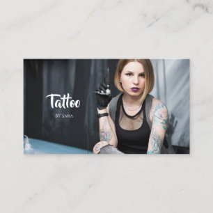 Cartão De Visita Consulta com Artista de Tatuagem Vintage Tradicion