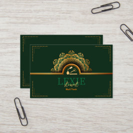 Cartão De Visita Consulta de Técnica de Unhas Elegante e Sofisticad