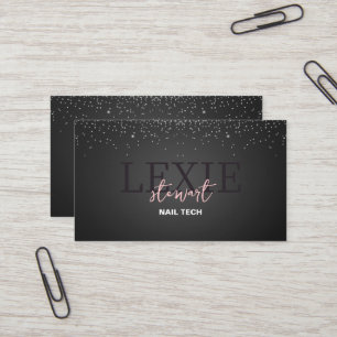 Cartão De Visita Consulta de Técnica de Unhas Minimalista e Elegant