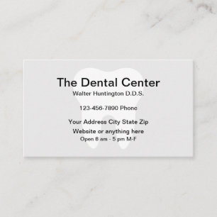 Cartão De Visita Consulta no Consultório Dentário Minimalista
