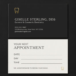 Cartão De Visita Consulta Odontológica Black & Gold