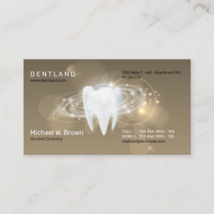 Cartão De Visita Consulta Odontológica Brown Shadow Dental Dentistr