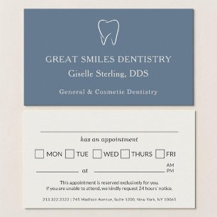 Cartão De Visita Consulta Odontológica Dentista Azul
