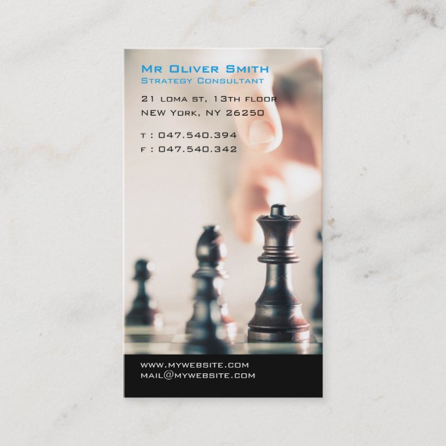 Cartão De Visita Consultando em Estratégia financia ou negócio (Frente)