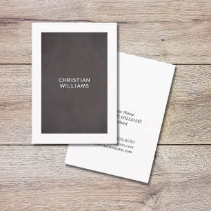 Cartão De Visita Consultante branco preto elegante minimalista