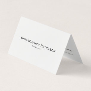 Cartão De Visita Consultante branco preto inverso Textured