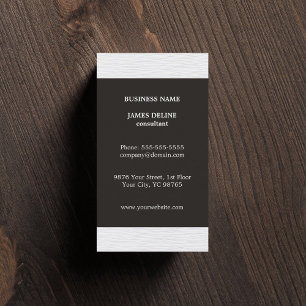 Cartão De Visita Consultante cinzento elegante simples do branco da