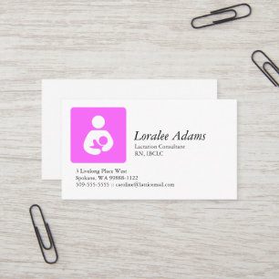 Cartão De Visita Consultante do fluxo de leite