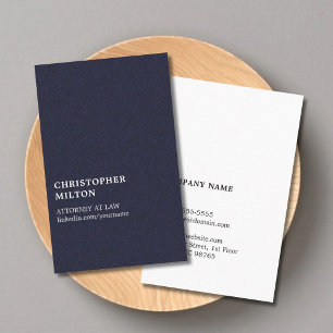 Cartão De Visita Consultante elegante minimalista do azul da