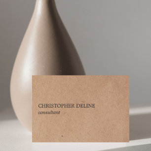 Cartão De Visita Consultante (impresso) elegante simples do papel