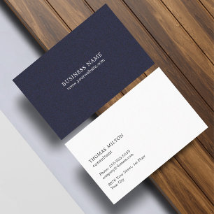 Cartão De Visita Consultor Azul Textura Minimalista Elegante