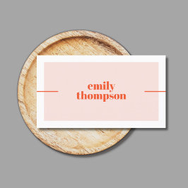 Cartão De Visita Consultor Branco de Pastel Elegante moderno