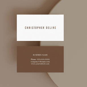 Cartão De Visita Consultor branco mínimo escuro profissional