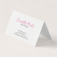 Consultor Chefe Gerente Rosa Profissional Branco