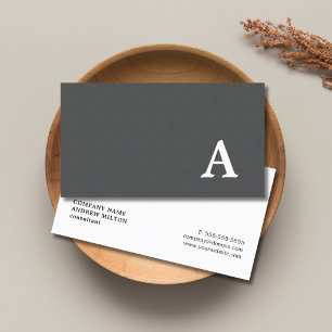 Cartão De Visita Consultor Cinza Textura Minimalista Elegante
