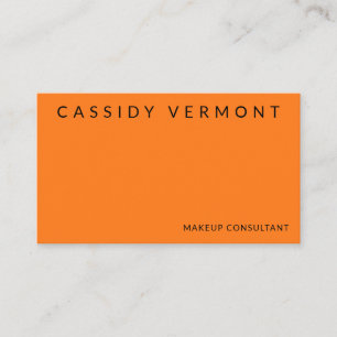 Cartão De Visita Consultor de Cabelo de Maqueamento Laranja Vibrant