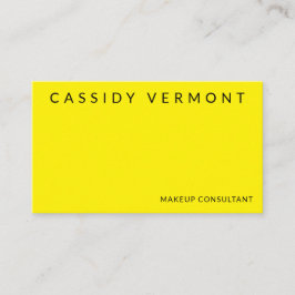 Cartão De Visita Consultor de Cabelo de Maquiagem de Beleza Amarela