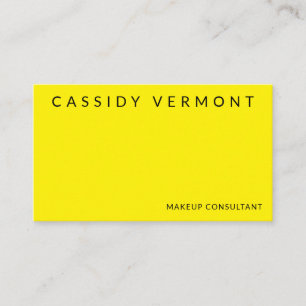 Cartão De Visita Consultor de Cabelo de Maquiagem de Beleza Amarela