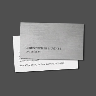 Cartão De Visita Consultor de Cinzas Elegante Moderno de Textura