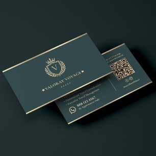 Cartão De Visita Consultor de Concierge de Viagens de Luxo Crest Az