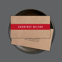 Consultor de faixa vermelha mínima impressa Kraft