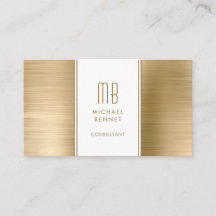 Consultor de Folha Metálica Dourada Monogramada