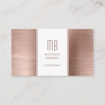 Consultor de Folha Metálica Dourado Rosa Monograma