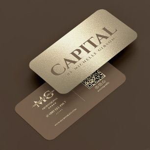 Cartão De Visita Consultor de Imposto de Luxo Capital Dourado Falso