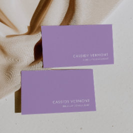 Cartão De Visita Consultor de Makeup-up de beleza da Lavanda