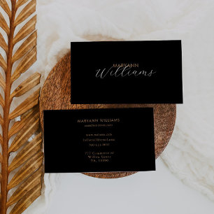 Cartão De Visita Consultor de Marketing Retroativo Black Brown