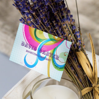 Cartão De Visita Consultor de Marketing Vibrante Profissional