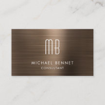 Consultor de Monograma Metálico Bronze Marrom Luxo