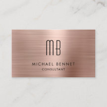 Consultor de Monograma Metálico Dourado Rosa Luxo
