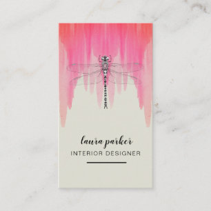 Cartão De Visita Consultor de Natureza da Dragonfly Creative Design