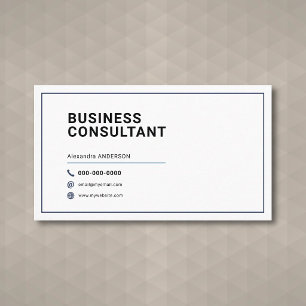 Cartão De Visita Consultor de Negócios Minimalista