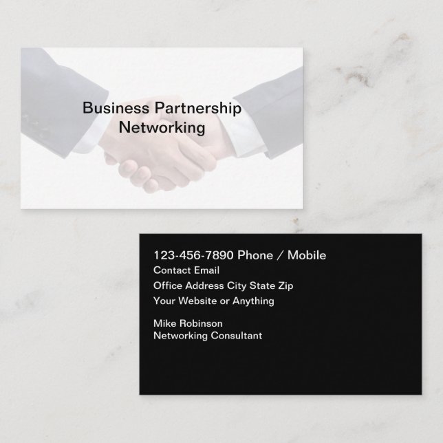 Cartão De Visita Consultor de Networking Empresarial Profissional (Frente/Verso)