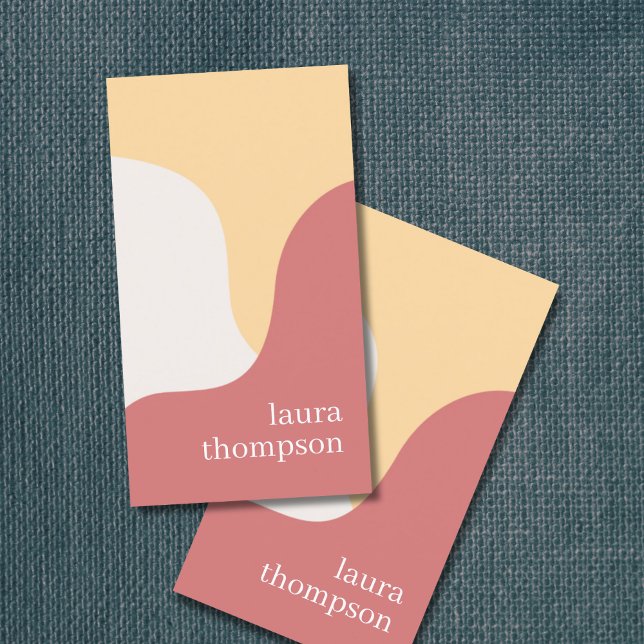 Cartão De Visita Consultor de Padrão de Pastel Elegante mínimo (Criador carregado)