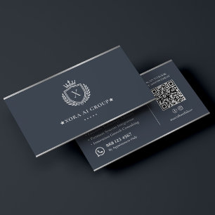 Cartão De Visita Consultor de Tecnologia de IA de Luxo Grafite Prat