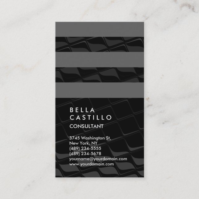 Cartão De Visita Consultor de tendências em distribuição de Cinzas  (Frente)