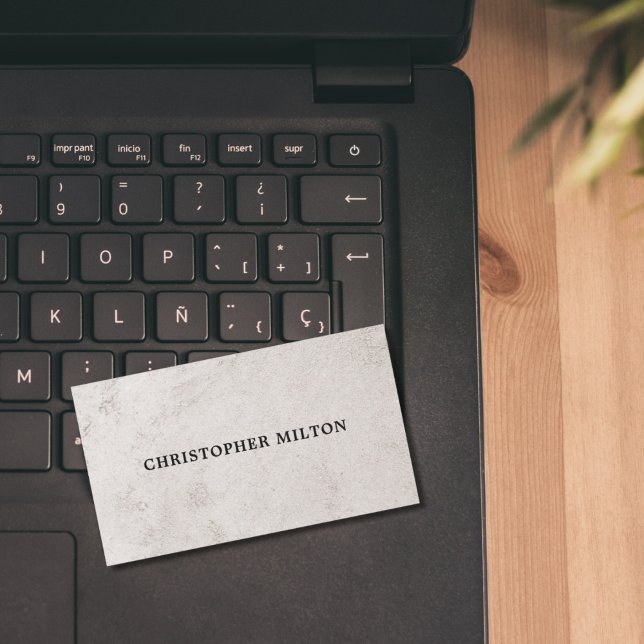 Cartão De Visita Consultor de Textura de Pedra Simples e Legal (Criador carregado)