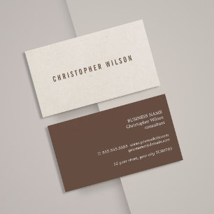 Cartão De Visita Consultor de Textura Elegante Minimalista Beige Br