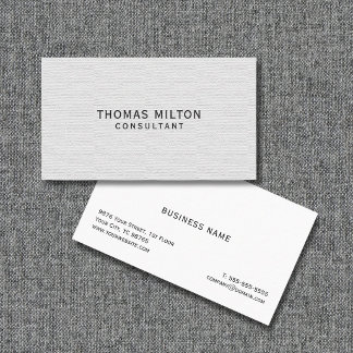 Cartão De Visita Consultor de Textura Simples e Elegante