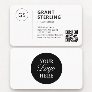 Cartão De Visita Consultor de TI Código QR Logo Profissional