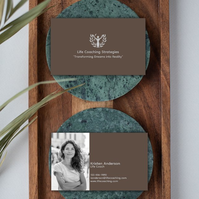 Cartão De Visita Consultor de treinador da vida (Criador carregado)