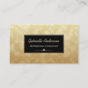 Cartão De Visita Consultor Elegante Dourado Preto