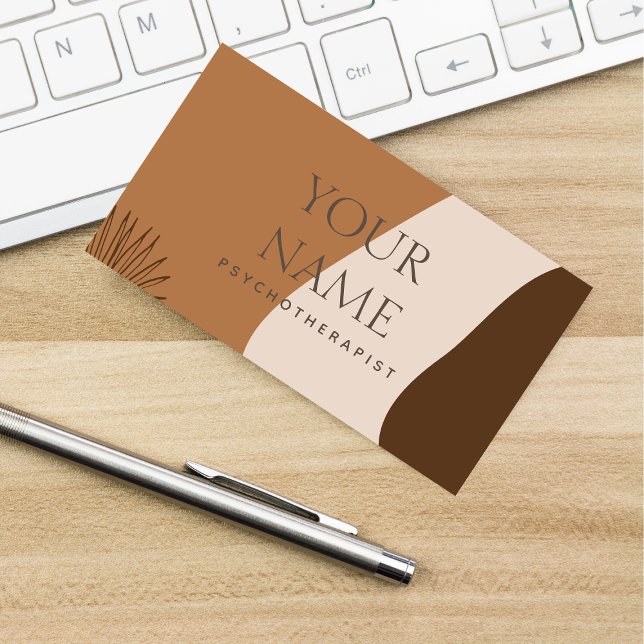 Cartão De Visita Consultor Familiar Psicoterapeuta Desenhou Naturez (Criador carregado)