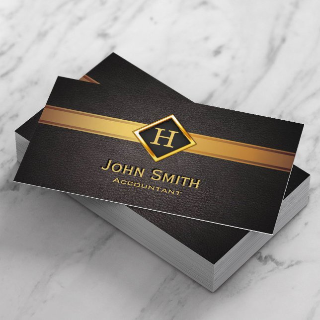 Cartão De Visita Consultor financeiro de logotipo do Monograma Dour (Criador carregado)
